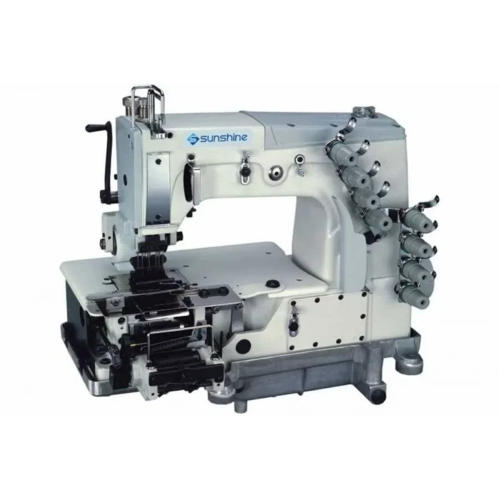 Sunshine DB-78706 PL 6 İğne Şerit Zincir Dikiş Makinası (Eşofman Üç Bant) Kavramalı Motor