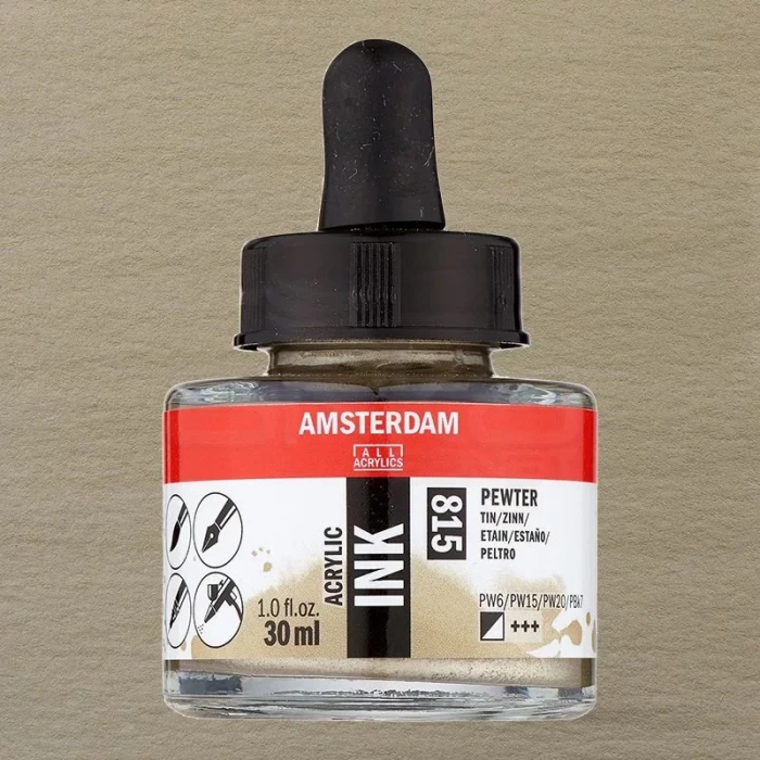 Talens Amsterdam Acrylic Ink 30ml 815 Pewter