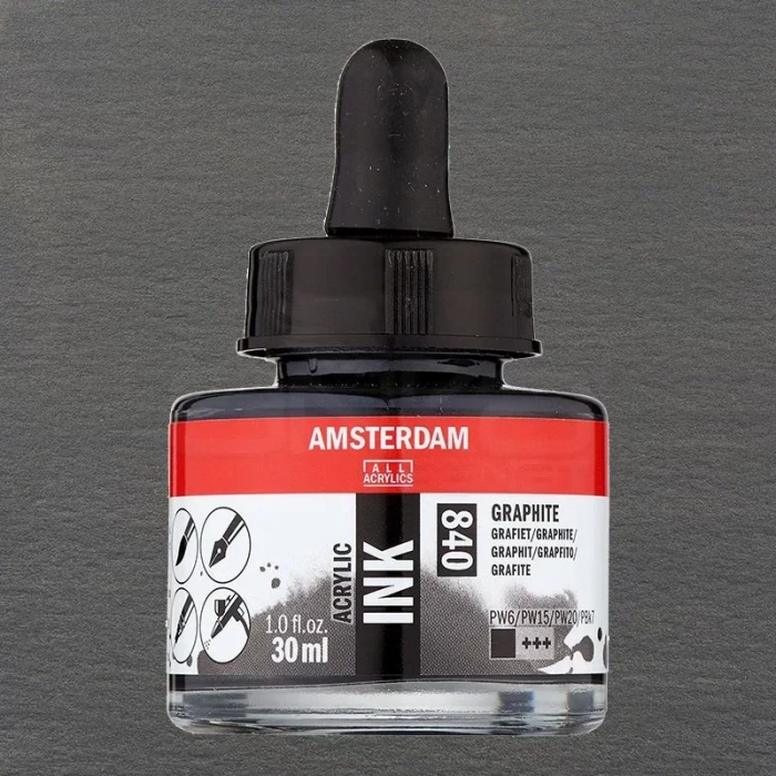 Talens Amsterdam Acrylic Ink 30ml 840 Graphite