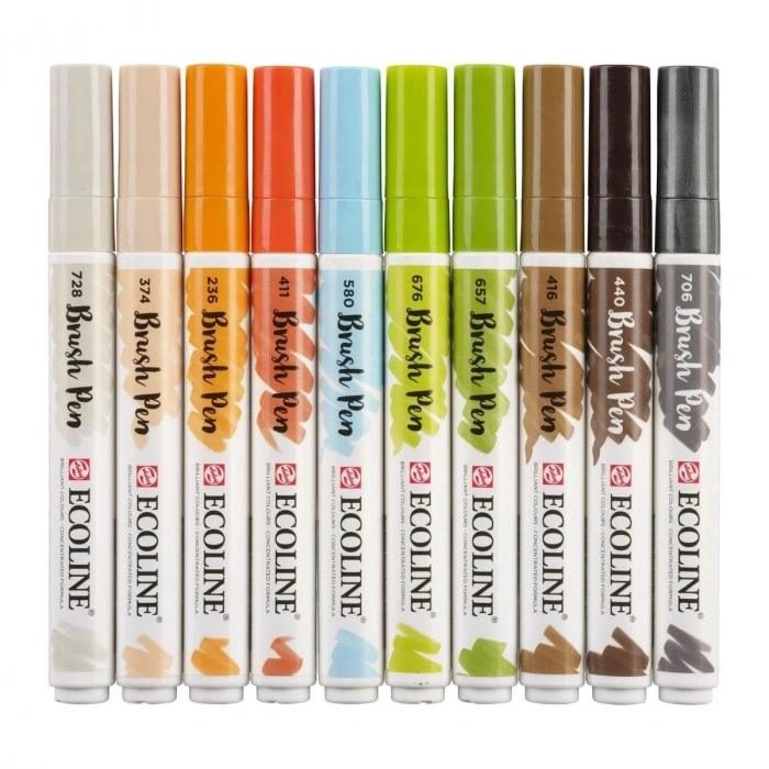 Talens Ecoline Brush Pen 10lu Mimari