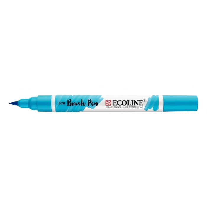 Talens Ecoline Brush Pen Fırça Uçlu Kalem 578 Sky Blue Cyan