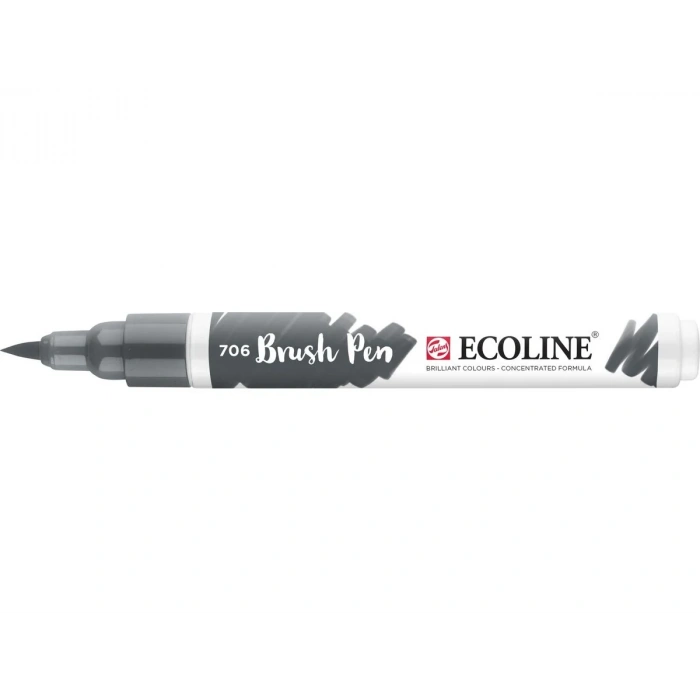 Talens Ecoline Brush Pen Fırça Uçlu Kalem 706 Deep Grey