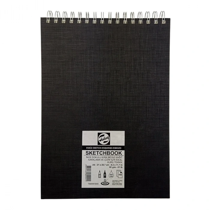 Talens Eskiz Defteri Ciltli A4 90gr 100yp