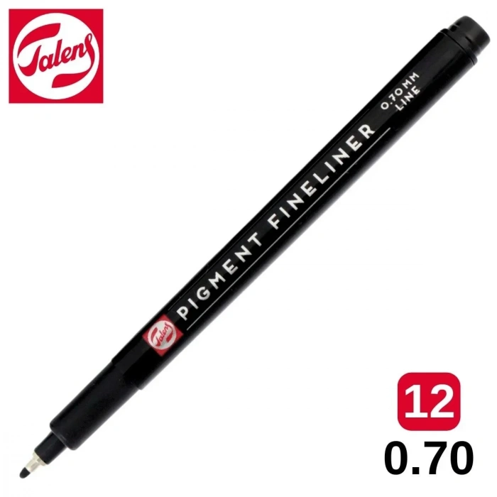 Talens Pigment Fineliner Teknik Çizim Kalemi 12 (0.70mm)