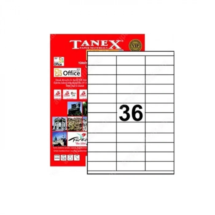 Tanex 70x23 Laser Etiket Tw-2433