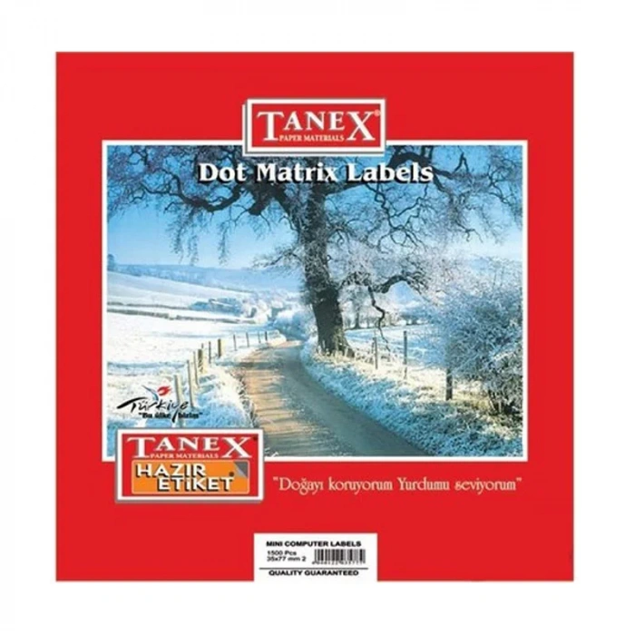 TANEX BİLGİSAYAR SÜREKLİ FORM ETİKETİ 22x55mm 3240 ADET
