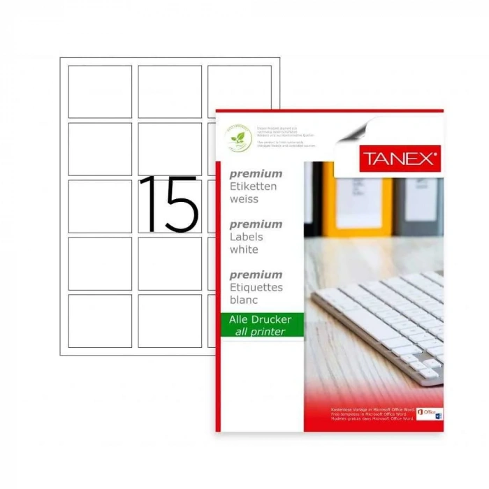 Tanex Laser Etiket Kod 2015 X 45mm X 45mm