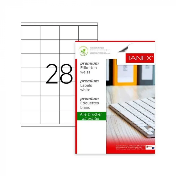 Tanex Laser Etiket Kod 2028 X 52.5mm X 41mm