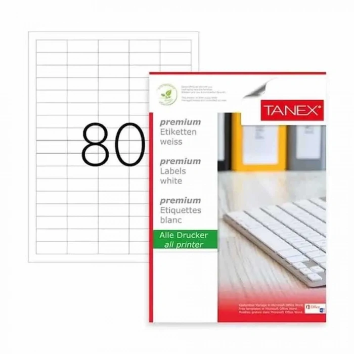 Tanex Laser Etiket Kod 2180 X 37mm X 14.25mm