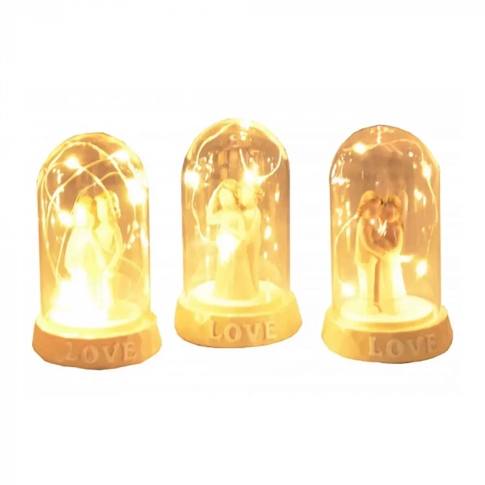 Taros Yüzsüz Işıklı Orta Boy Fanus 4644