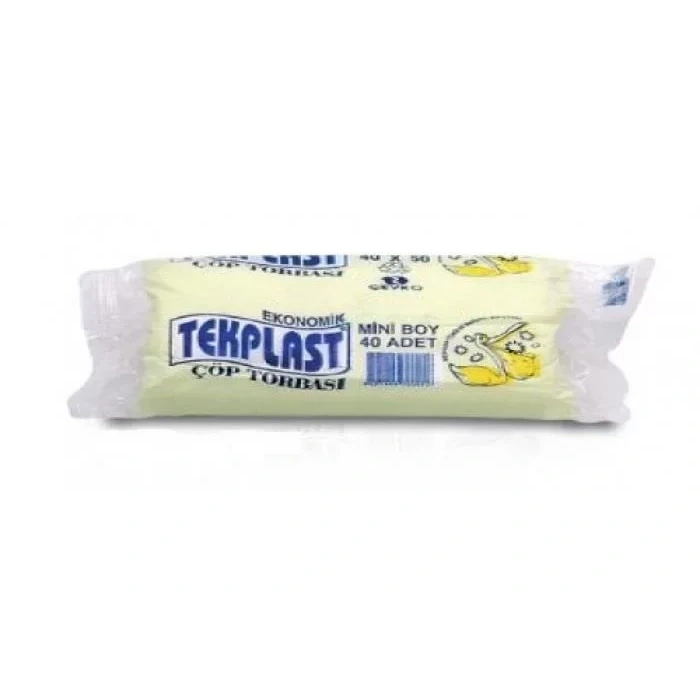 Tekplast Mini Boy Çöp Torbası 40x50cm (40 Lı Paket)