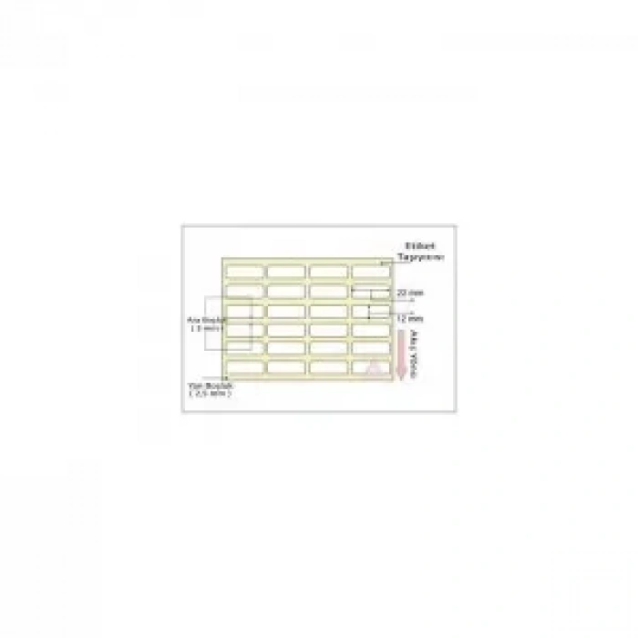 TERMAL BARKOD ETİKETİ 12X22 4LÜ 10000 LİK