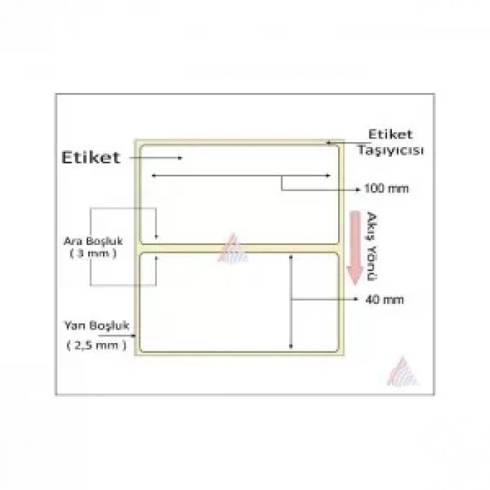TERMAL BARKOD ETİKETİ 40X100 1000 LİK