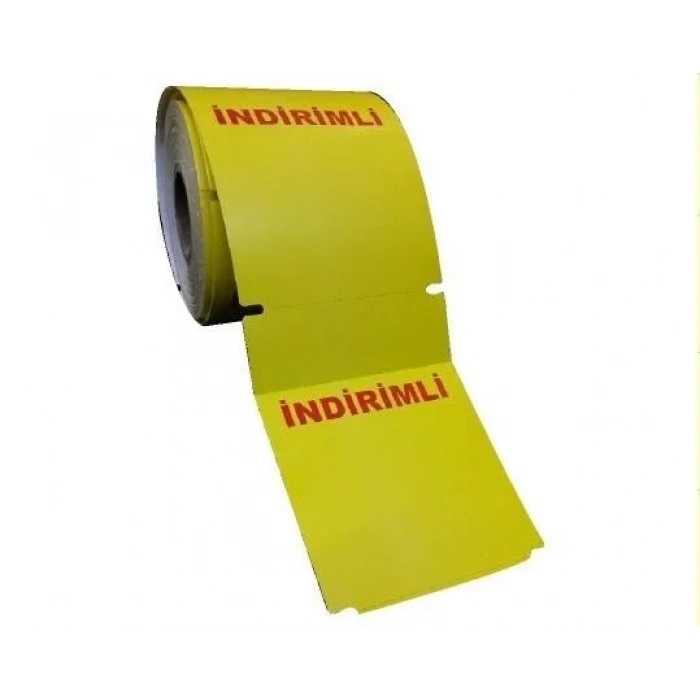 TERMAL KARTON RAF ETİKETİ SARI İNDİRİMLİ 135X100 250 ADET