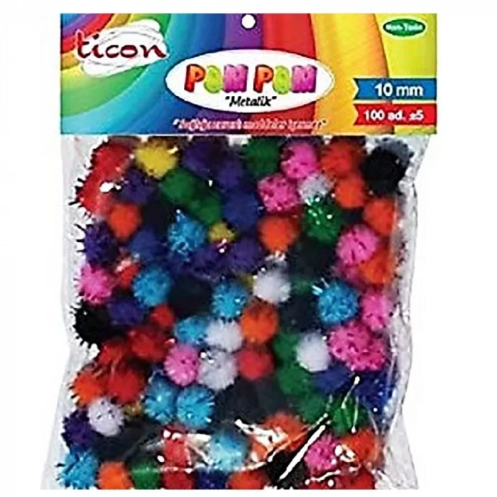 Ticon Ponpon 10mm 100’lü Paket Metalik 362117