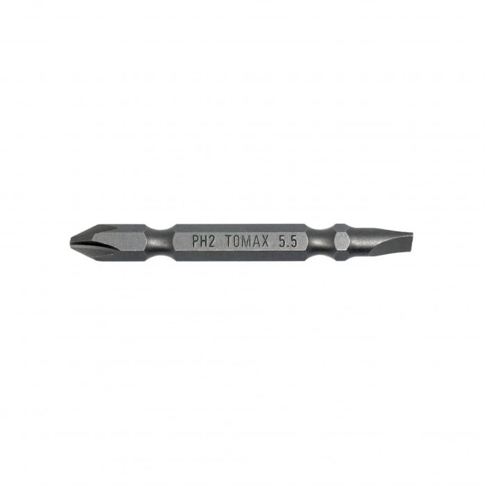 TOMAX Çift Taraflı Yıldız Düz Bits Uç PH2-SL5.5 65 mm