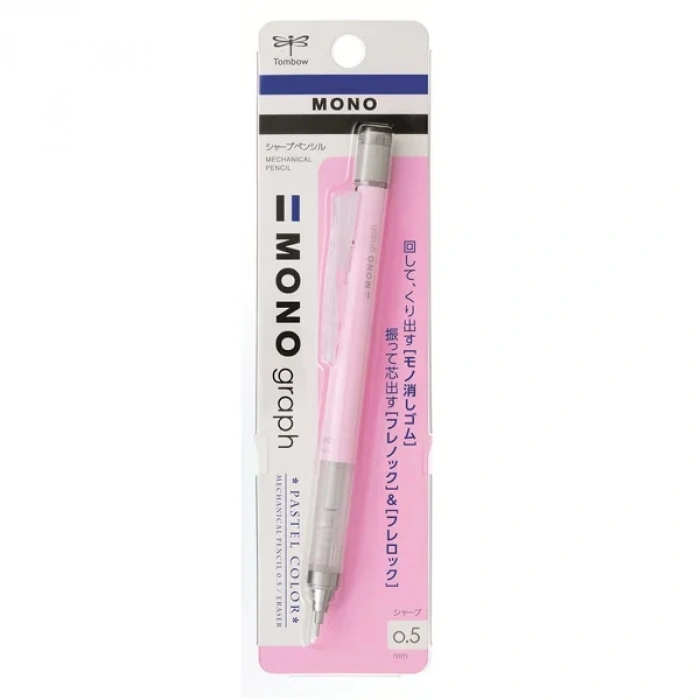Tombow Versatil Kalem Mono Graph Pastel 0.5 MM Blisterli S.Pembe
