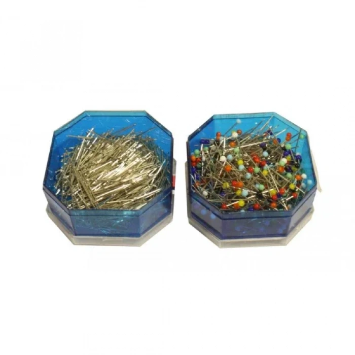 Toplu İğne SAİP Hakiki Çelik 32/50gr. Renkli Başlı