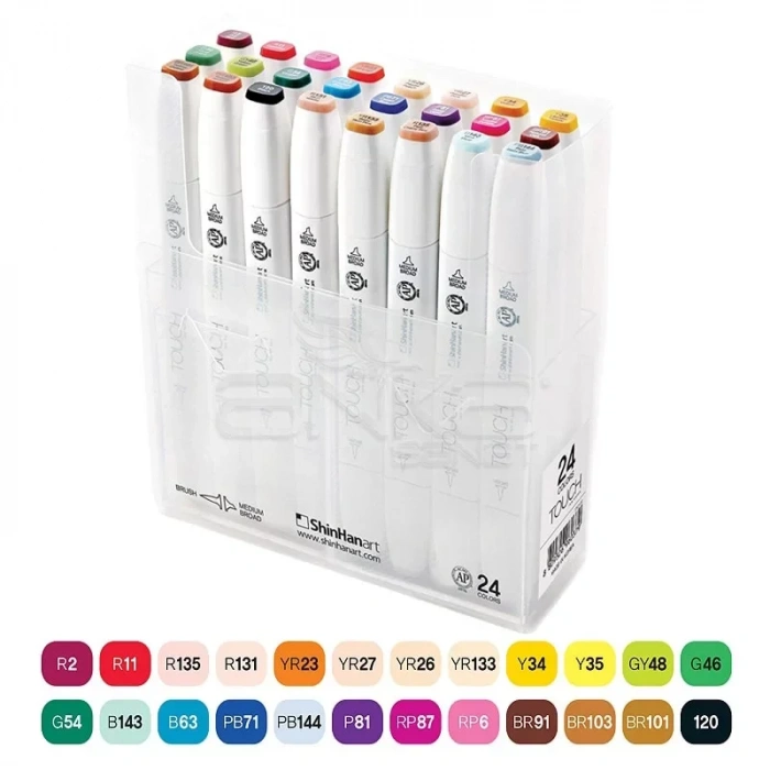 Touch Twin Brush Marker Kalem 24lü Set