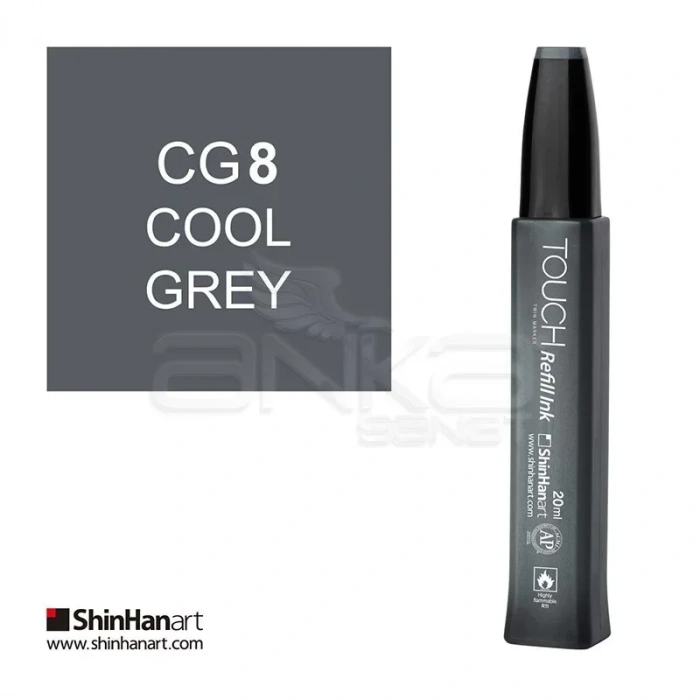 Touch Twin Marker Refill İnk 20ml Cg8 Cool Grey