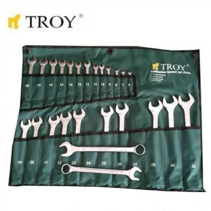 Troy 21525 Kombine Anahtar Takımı (25 Parça, 6-32mm)