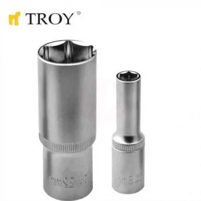Troy 26111 1/2 İnç Lokma (Ölçü 12mm-Ø16,5mm-Uzunluk 50mm)
