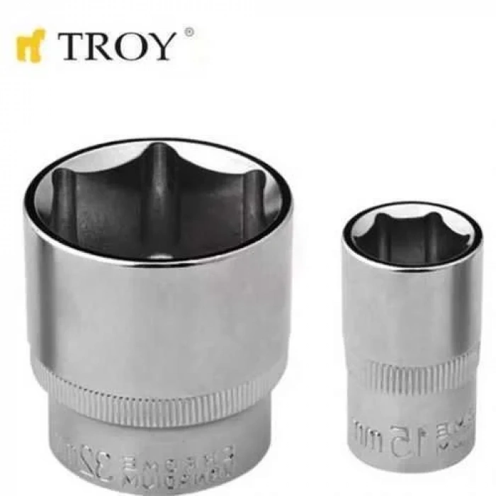 Troy 26183 1/2 İnç Lokma (Ölçü 11mm-Çap 21,8-Uzunluk 38mm)