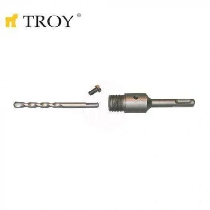 Troy 27457 SDS Plus Adaptör 110mm ve Merkezleme Matkap Ucu Seti