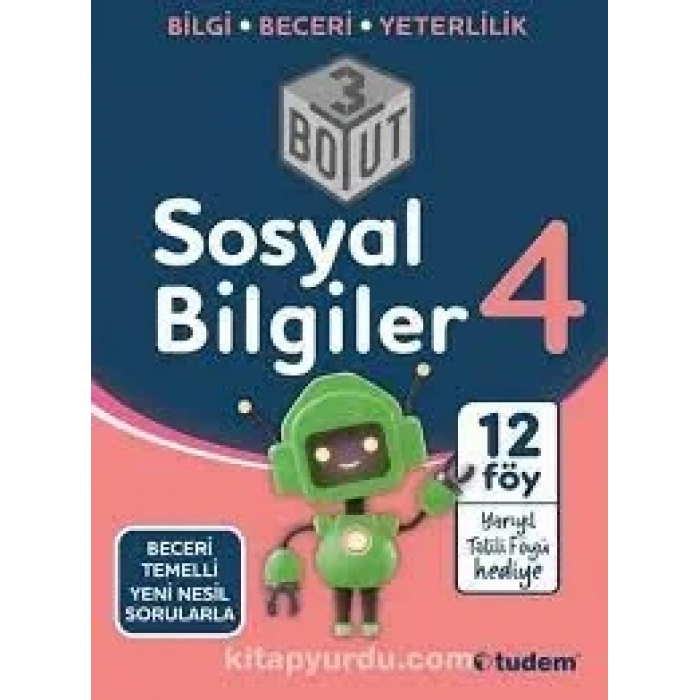 Tudem 4.Sınıf Sosyal Bilgiler 3 Boyut
