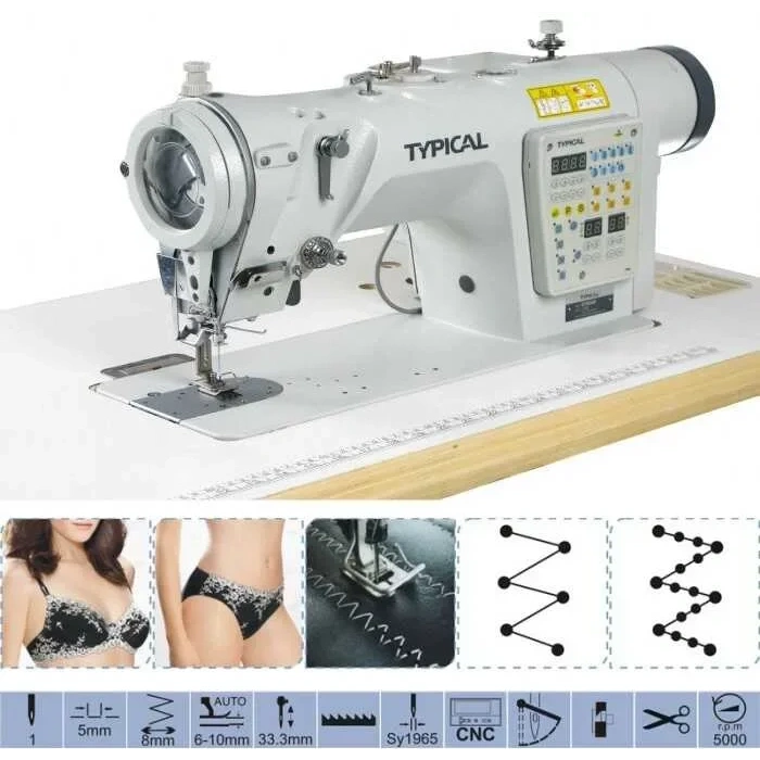 Typical Gt-856d-318-k Full Program Elektronik İplik Kesicili Zikzak Makinası (desen Üretebilme Özellikli)