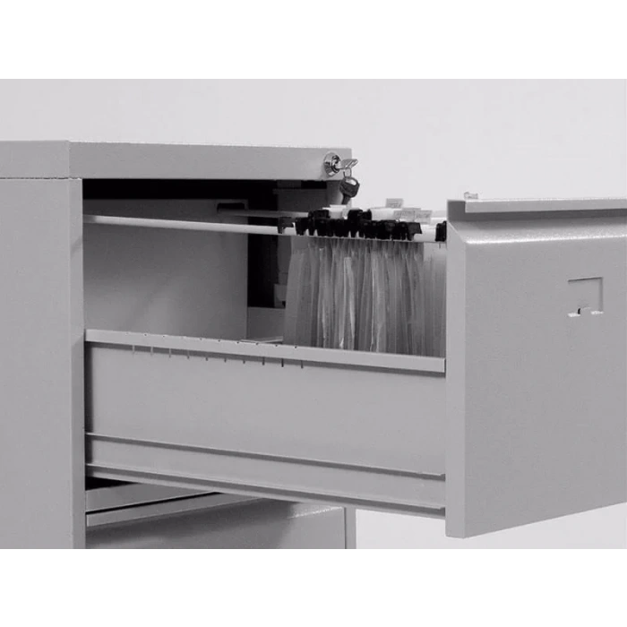 Üç Çekmeceli Metal Kartoteks Askılı Dosya Dolabı Gri Renk