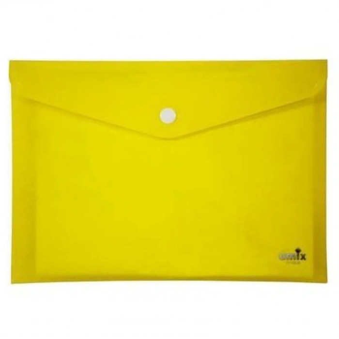 Umix Çıtçıtlı Şeffaf Zarf Dosya A4 Sarı