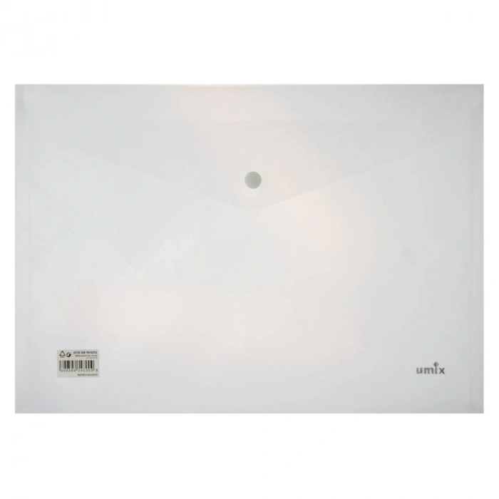 Umix Çıtçıtlı Şeffaf Zarf Dosya A4 Şeffaf Eco