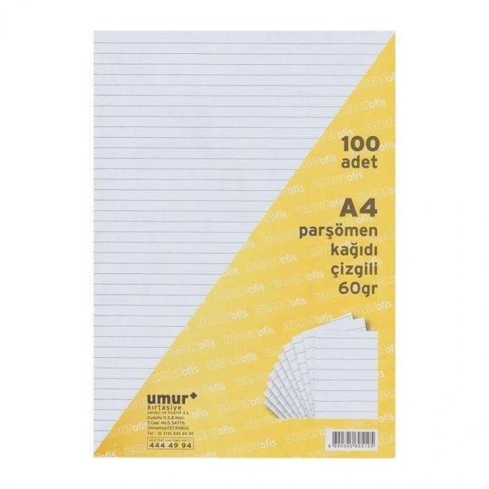 UMUR A4 PARŞÖMEN ÇİZGİLİ 100 LÜ 30001631