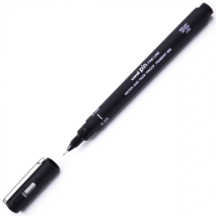 Uni-Ball Pin Fine Line Teknik Çizim Kalemi 0.05 mm Siyah