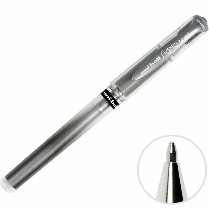 Uni Ball UM-153 Signo Broad Gümüş Roller Davetiye Kalemi (1,0mm)