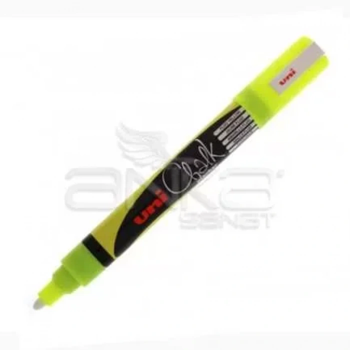 Uni Chalk Marker Wet Wipe Fluo Yellow 1.8-2.5mm