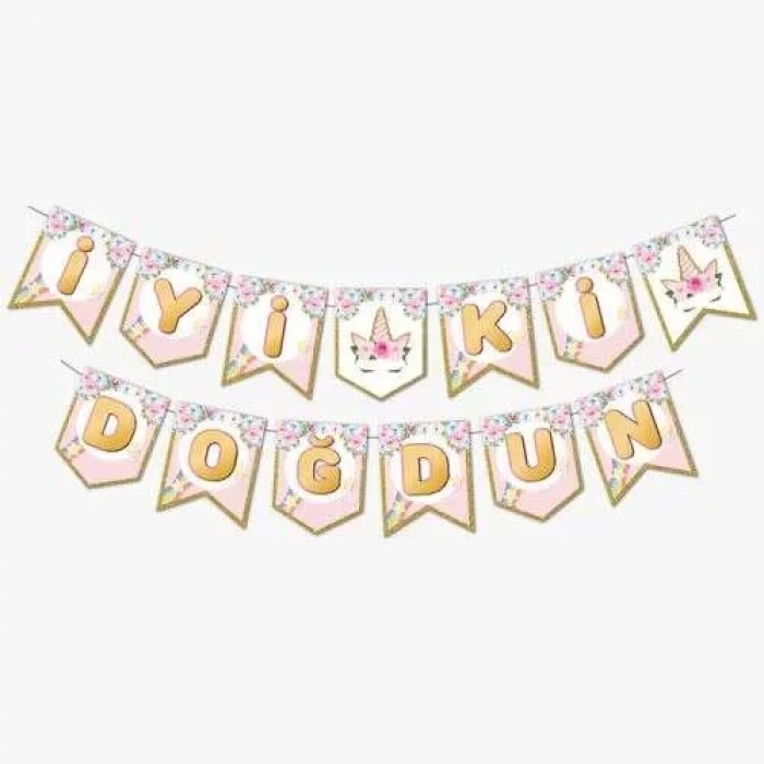 Unicorn Partisi İyi Ki Doğdun Banner 190 Cm