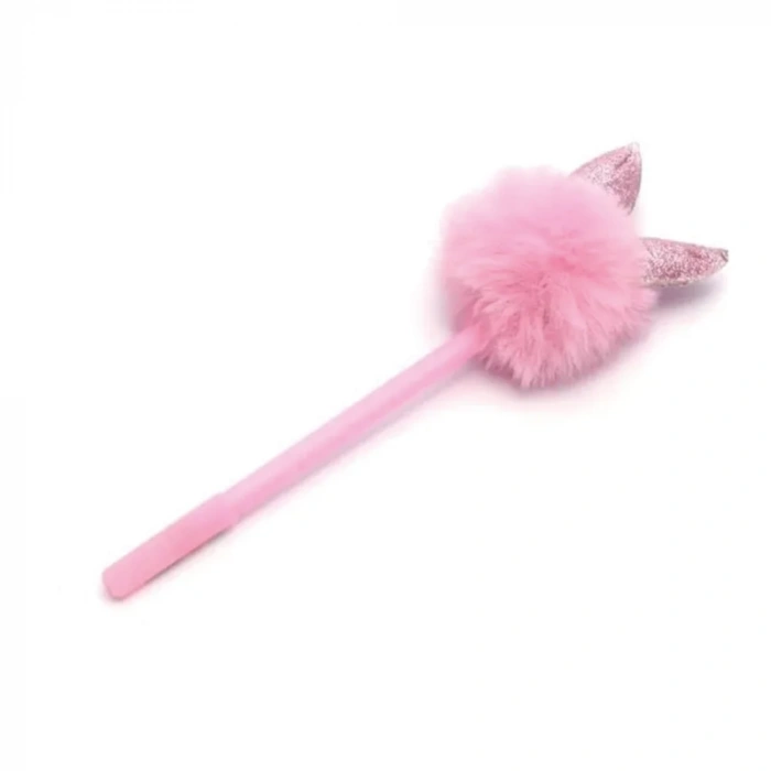 Unicus Deri Tavşan Ponpon Jel Tükenmez Kalem Tekli GP-245