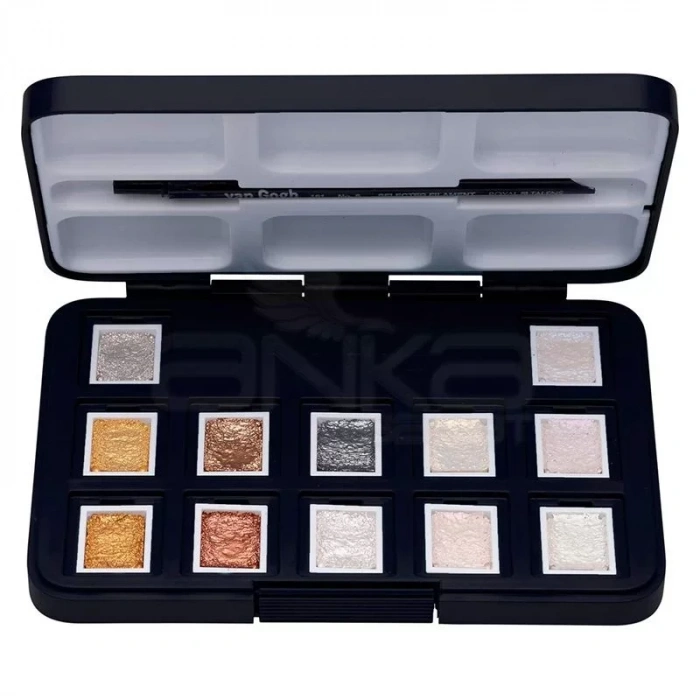 Van Gogh Sulu Boya Seti 12 Metalik Renkler Defterli