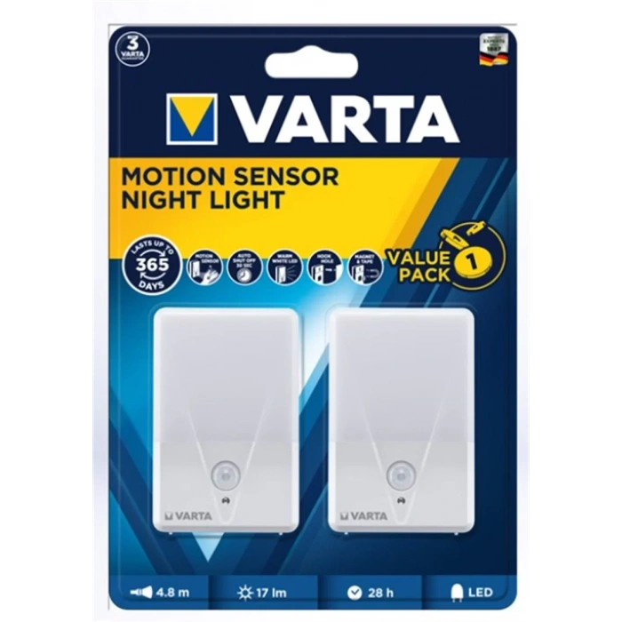 Varta 16624 Sensörlü Gece Lambası 3AAA Pilsiz 2li