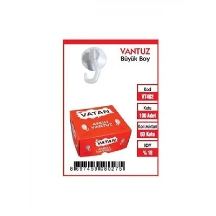 Vatan 402 Büyük Boy Bayrak Vantuzu
