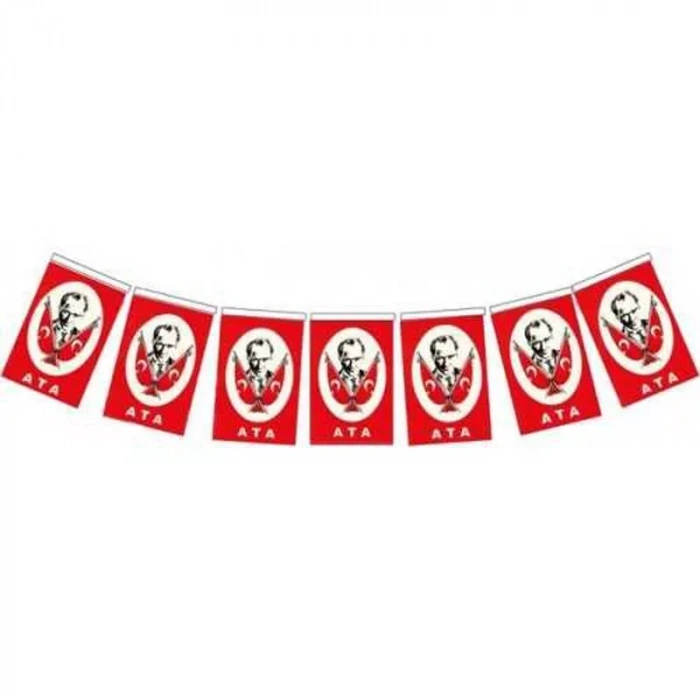 VATAN İPLİ ORTA BOY ATALI BAYRAK 40 LI VT808