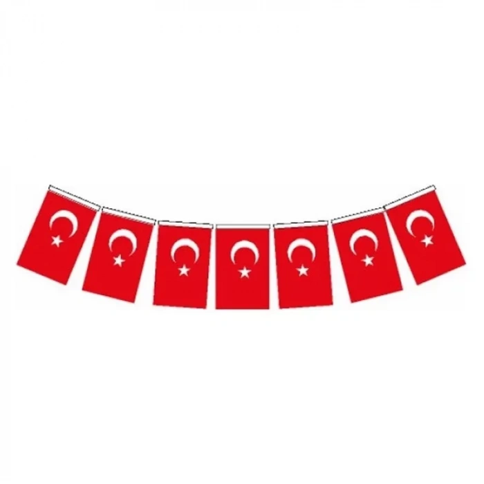 Vatan İpli Orta Boy Türk Bayrak 40 Lı Vt807