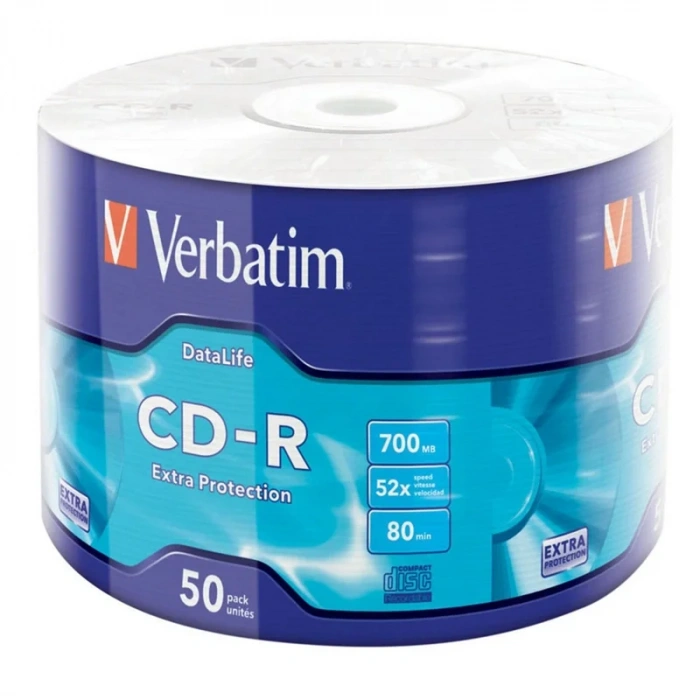 Verbatim Cd-r Extra Protection 700 Mb (50 Li Paket)