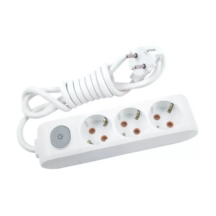 Viko 16419 Multi-let Anahtarlı Topraklı Priz Çoklayıcı 2m 3lü