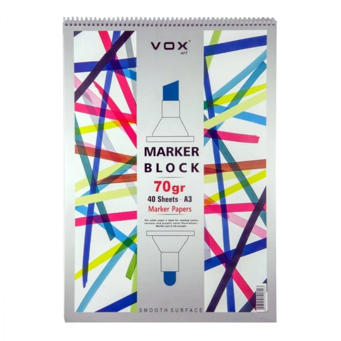 Vox Marker Çizim Defteri A3 70gr 40yp