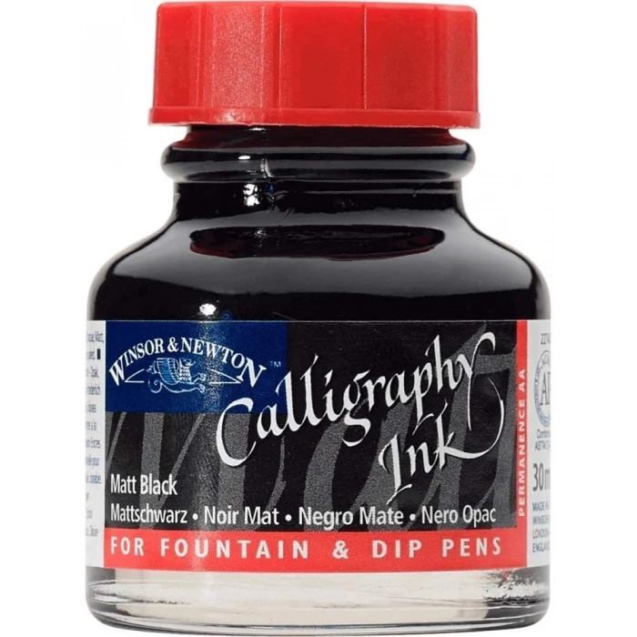 Winsor Newton Calligraphy Ink Kaligrafi Mürekkebi 30ml Matt Black
