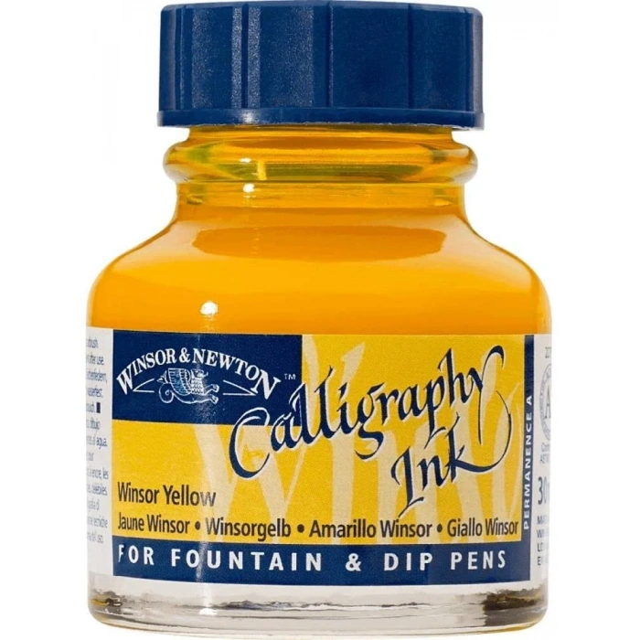 Winsor Newton Calligraphy Ink Kaligrafi Mürekkebi 30ml Winsor Yellow