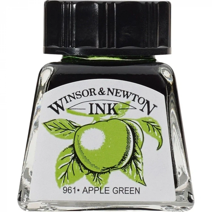 Winsor Newton Drawing Ink Çini Mürekkebi 14ml 011 Apple Green